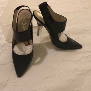 Black Patent Maryjane Slingback Kors Pumps